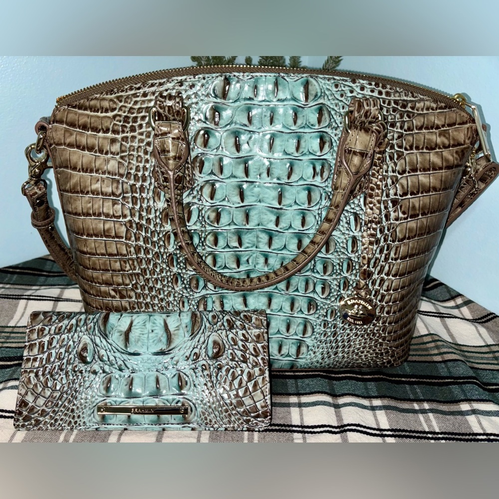 Brahmin Duxbury Satchel and Addy Wallet
